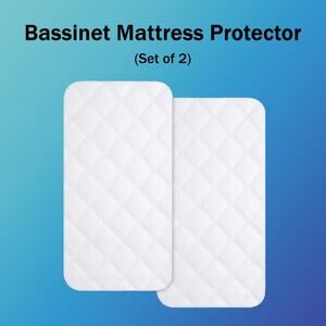 2 pack Universal Rectangle Waterproof Infant Bassinet Mattress Pad Covers